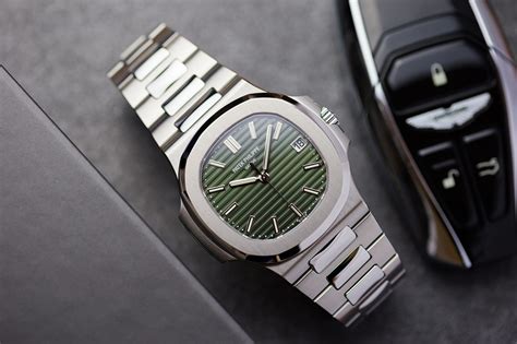 patek philippe olive green watch|patek philippe nautilus.